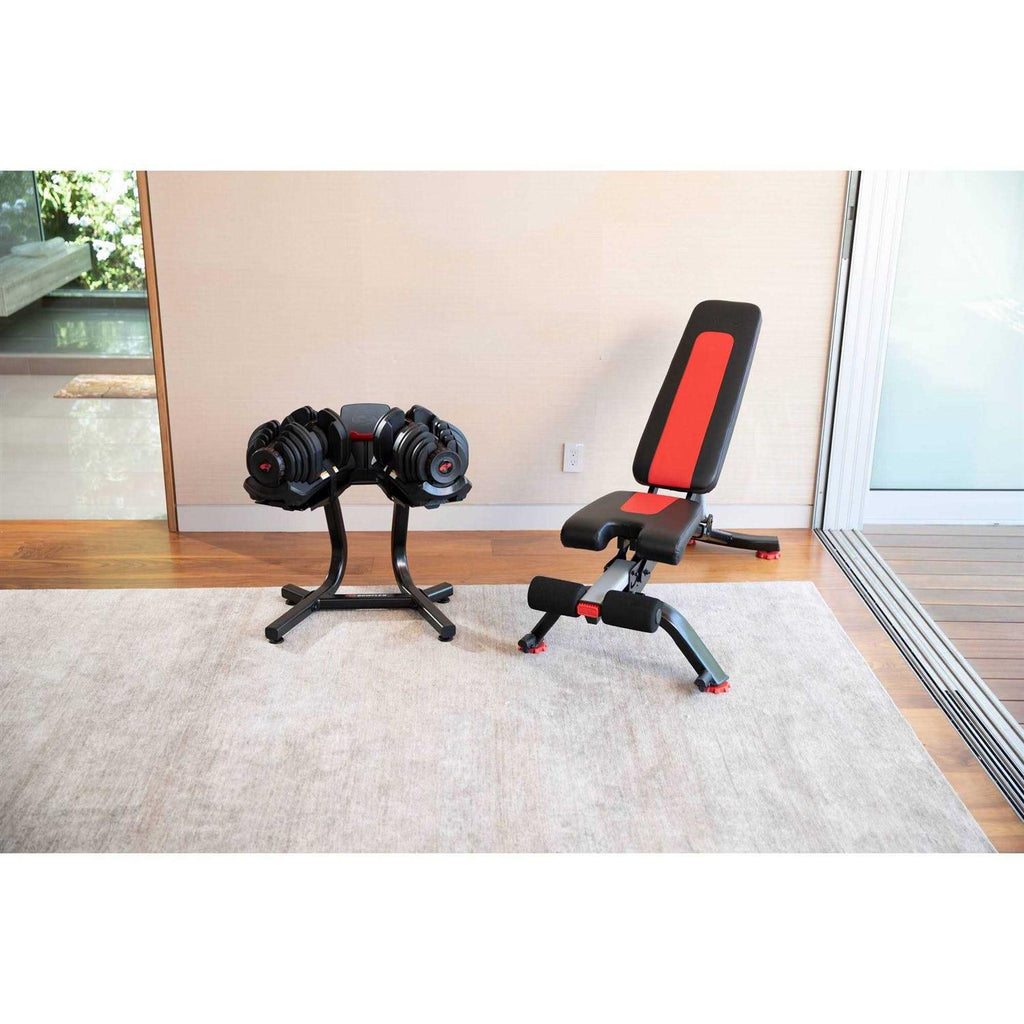 Adjustable Dumbbell Stand with Media Rack k7p