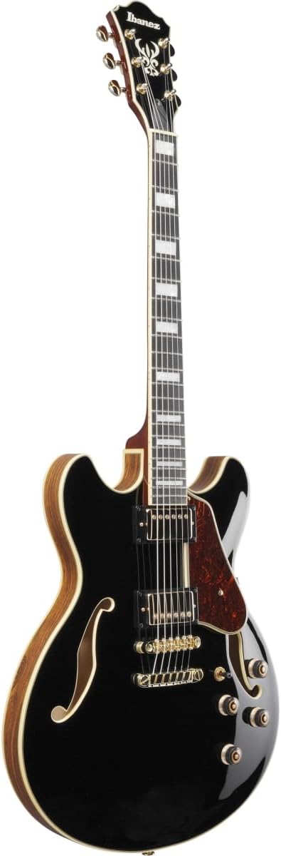 Semi-hollowbody Electric Guitar Black k7m