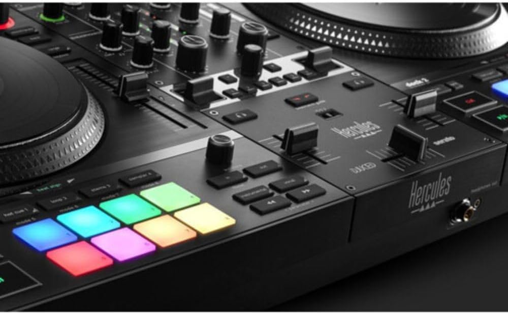 DJ Controller 2 Deck Motorized with Cover and Headphones k7