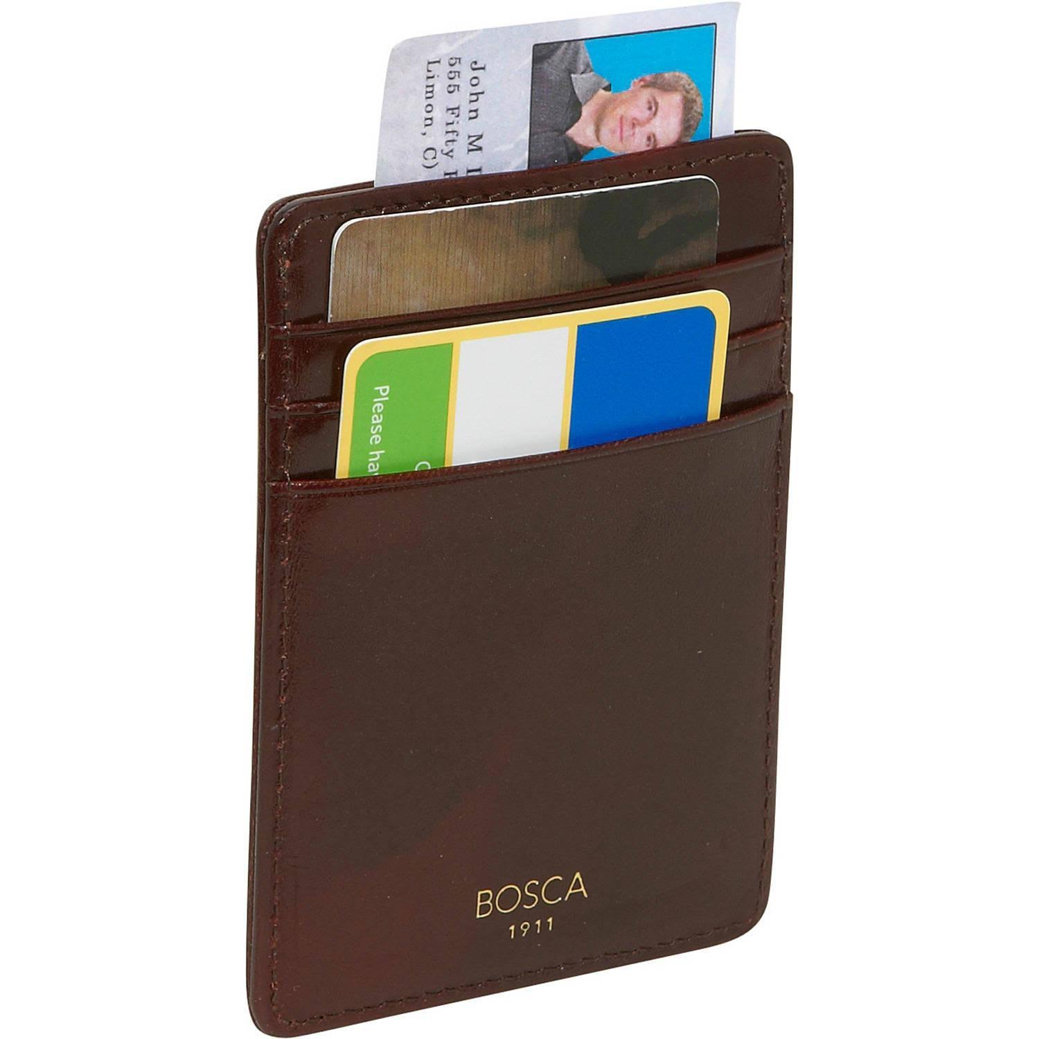 Leather Front Pocket Wallet Cognac k7