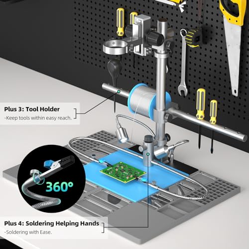 Andonstar AD246S-M Plus 7'' HDMI Soldering Digital Microscope for Electronics Repair, 2000x 3 Lens 2160P UHD Video Record, Soldering Microscope Station with Helping Hands, Coin Microscope, 32GB Card  
7英寸 HDMI 焊接数码显微镜 2000倍 三镜头 4K录像 带辅助支架 32G卡 k7