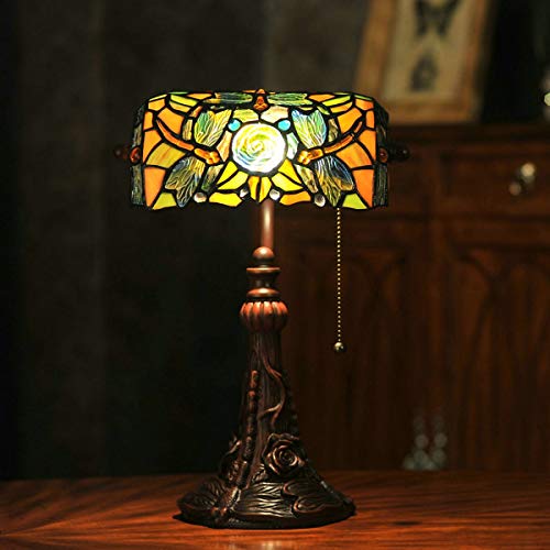 Stained Glass Table Lamp for Living Room Bedside 15.5 Inch k7