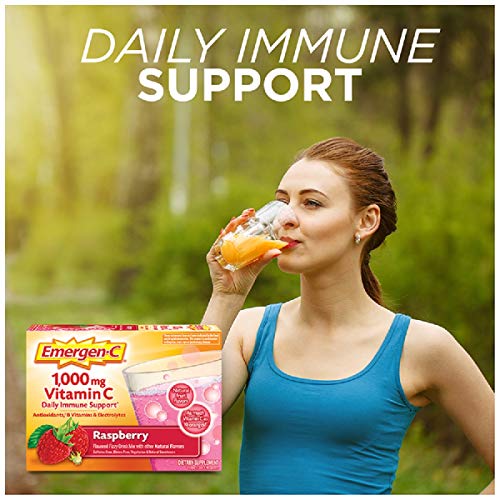 Dietary Supplement Fizzy Drink Mix with Vitamin C, Raspberry, 30 Count x2 k7