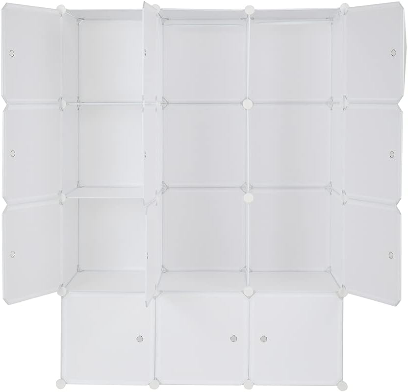 Cube Storage Organizer Shelves White a7