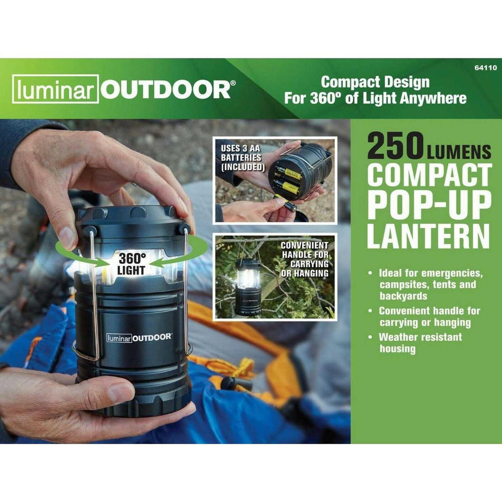 Outdoor Compact Pop-Up Lantern 250 Lumen LED Wide Area Light k7p