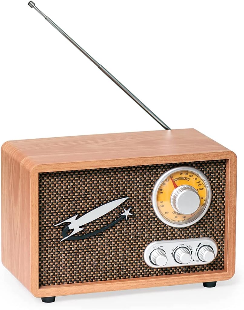 Vintage Wood AM FM Bluetooth Radio k7
