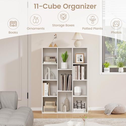 Reversible Bookcase with Anti-tip Kits, White q7