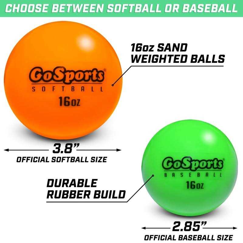 Weighted Training Softballs 6 Pack for Hitting & Pitching a7