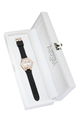 Women's White Dial Crystal Watch a7