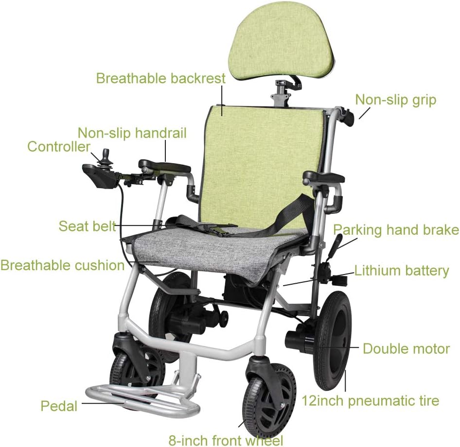 Lightweight Foldable Electric Wheelchair Portable a7