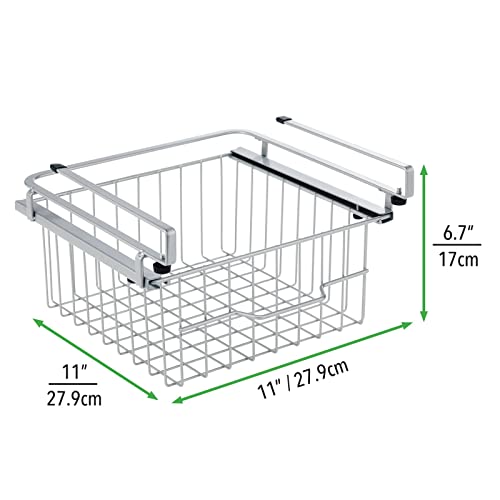 Metal Wire Under Shelf Storage Basket Organizer for Kitchen Cabinet a7