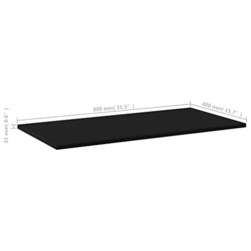 Wood Shelf Replacement Planks 15.7x7.9x0.6 High Gloss Black a7