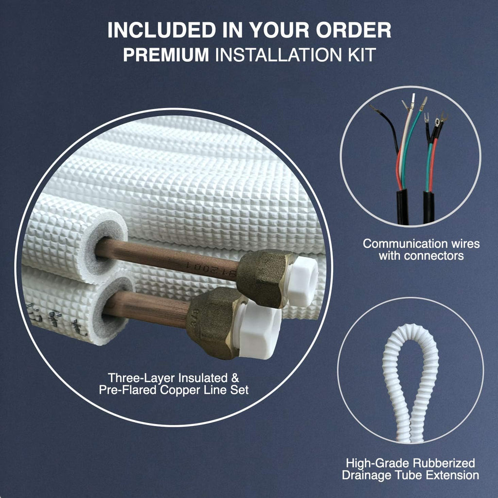 Ceiling Cassette Ductless Mini Split AC Heating System with Thermostat k7