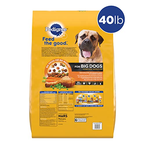Adult Large Breed Dry Dog Food Roasted Chicken Rice Vegetable Kibble 40 lb k7