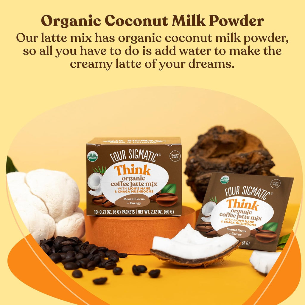 Organic Instant Coffee Latte Mix with Lion's Mane & Coconut Milk Powder a7