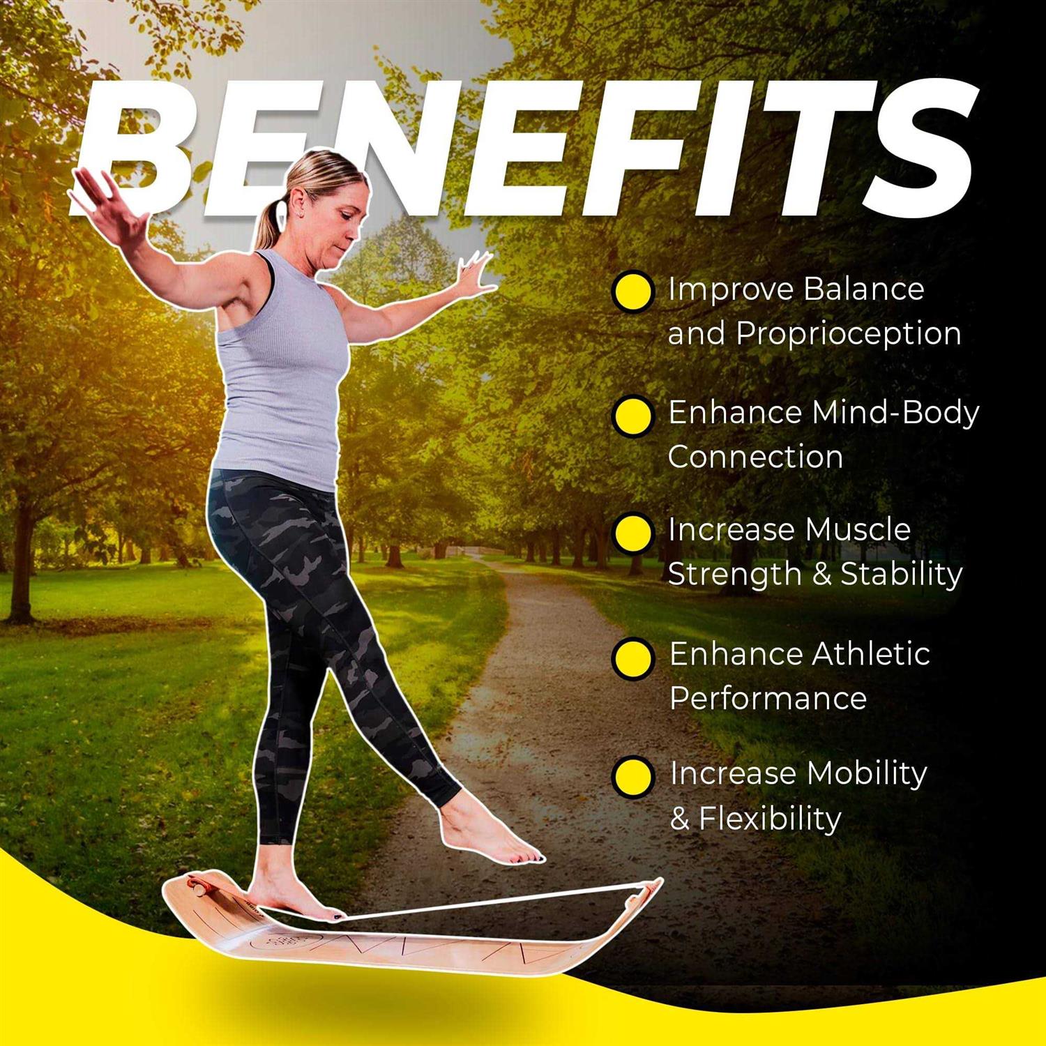 Balance Board for Adults Kids Home Gym Training a7