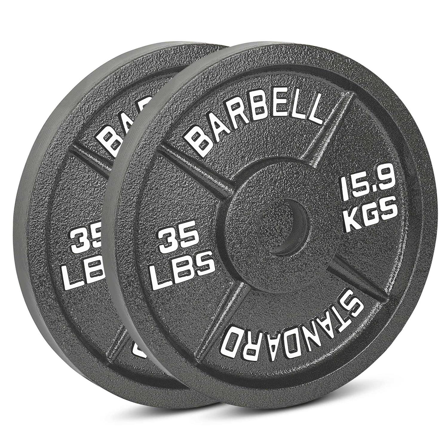 Iron Crush Cast Iron Olympic Weight Plates Free Weights With 2-inch Hole &amp; Anti-Rust Hammertone Finish - Sports Supplies Online Store