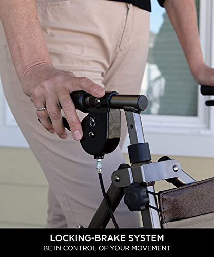 Foldable 4-Wheel Rollator with Seat for Seniors k7m