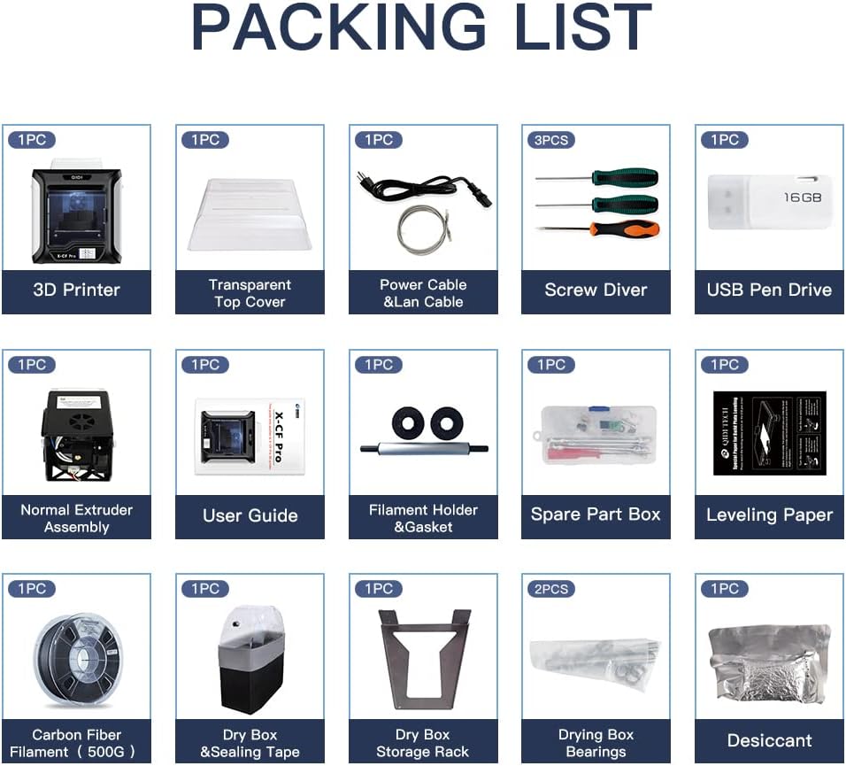 Industrial 3D Printer for Carbon Fiber Nylon, Auto Leveling 7k