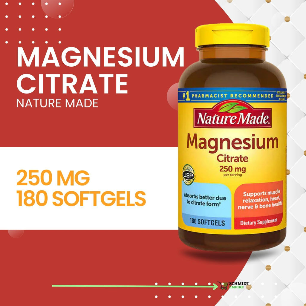 Magnesium Citrate 250 mg Softgels 180 Count a7