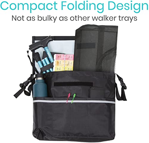 Walker Tray for Folding Standard Walkers with Basket and Cup Holder k7m