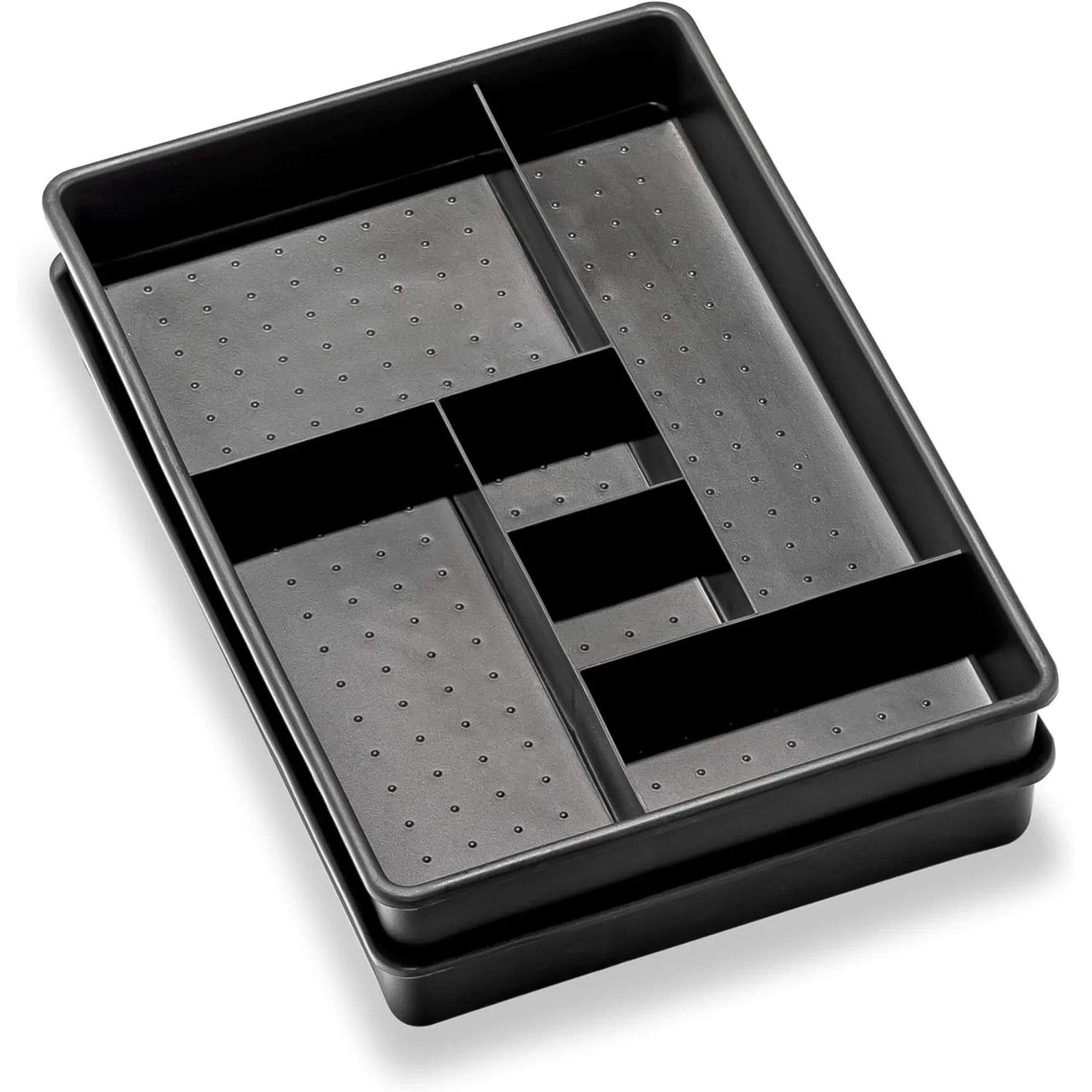 Plastic 6-Compartment Drawer Organizer Trays, Set of 2 a7