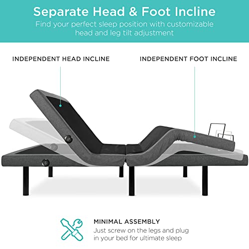 Adjustable Bed Twin XL with Remote Control and Massage a7k