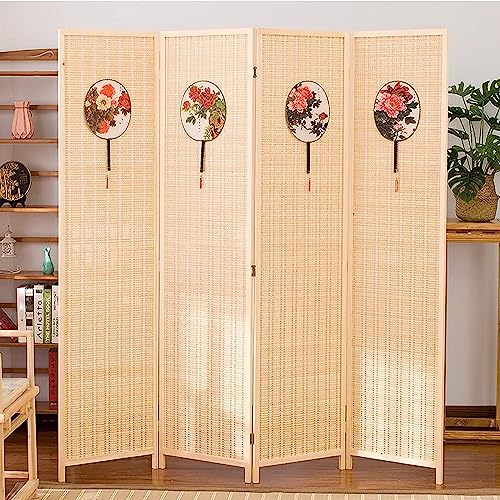 4 Panel Folding Room Divider Screen Freestanding Partition 6ft k7