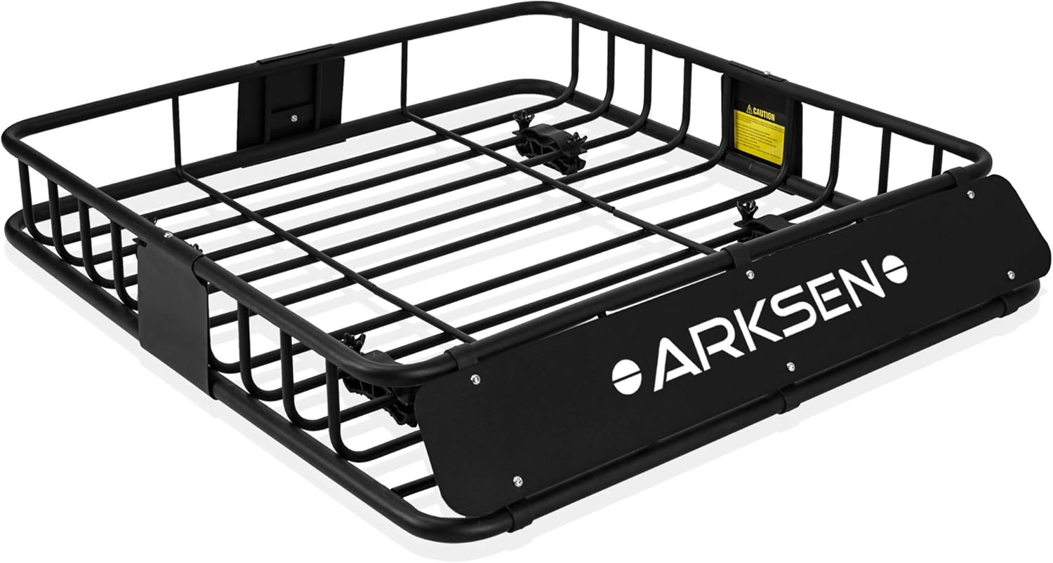 Roof Rack Cargo Basket with Soft-Shell Carrier for SUV Trucks Cars Black k7m