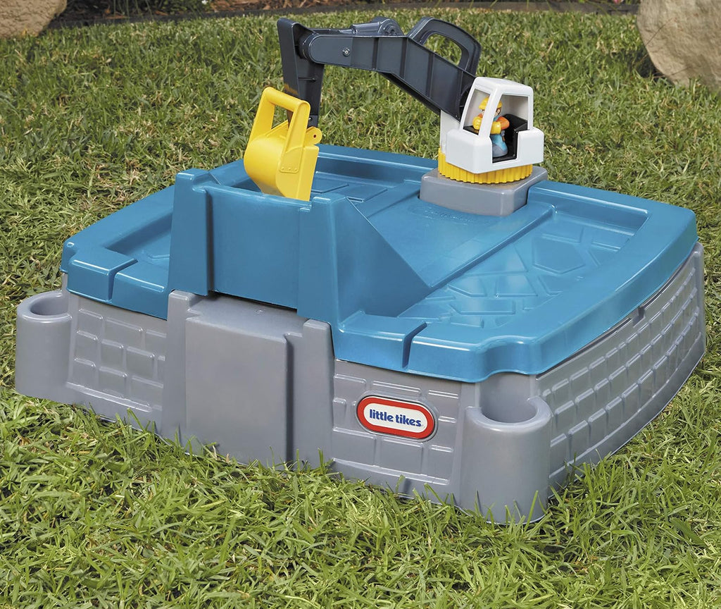 Excavator Sandbox with Lid and Play Sand Accessories k7m