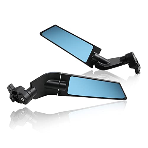 Motorcycle Adjustable Aluminum Rearview Mirror Anti-glare Lens k7p