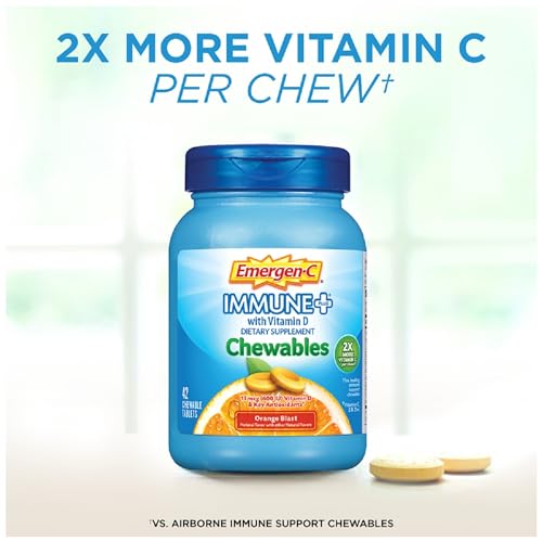Immune Support Chewable Tablets with Vitamin C & D, Orange Flavor 42 Count k7