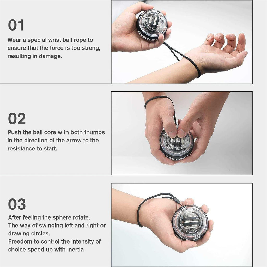 Wrist Trainer Gyro Ball Forearm Exerciser q7m