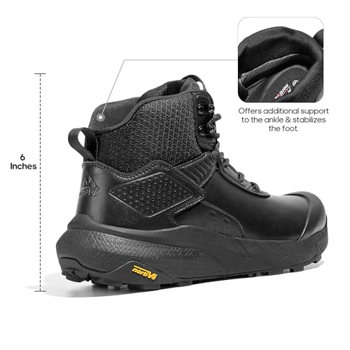 Men's Waterproof Tactical Work Boots Leather Combat Hiking q7B