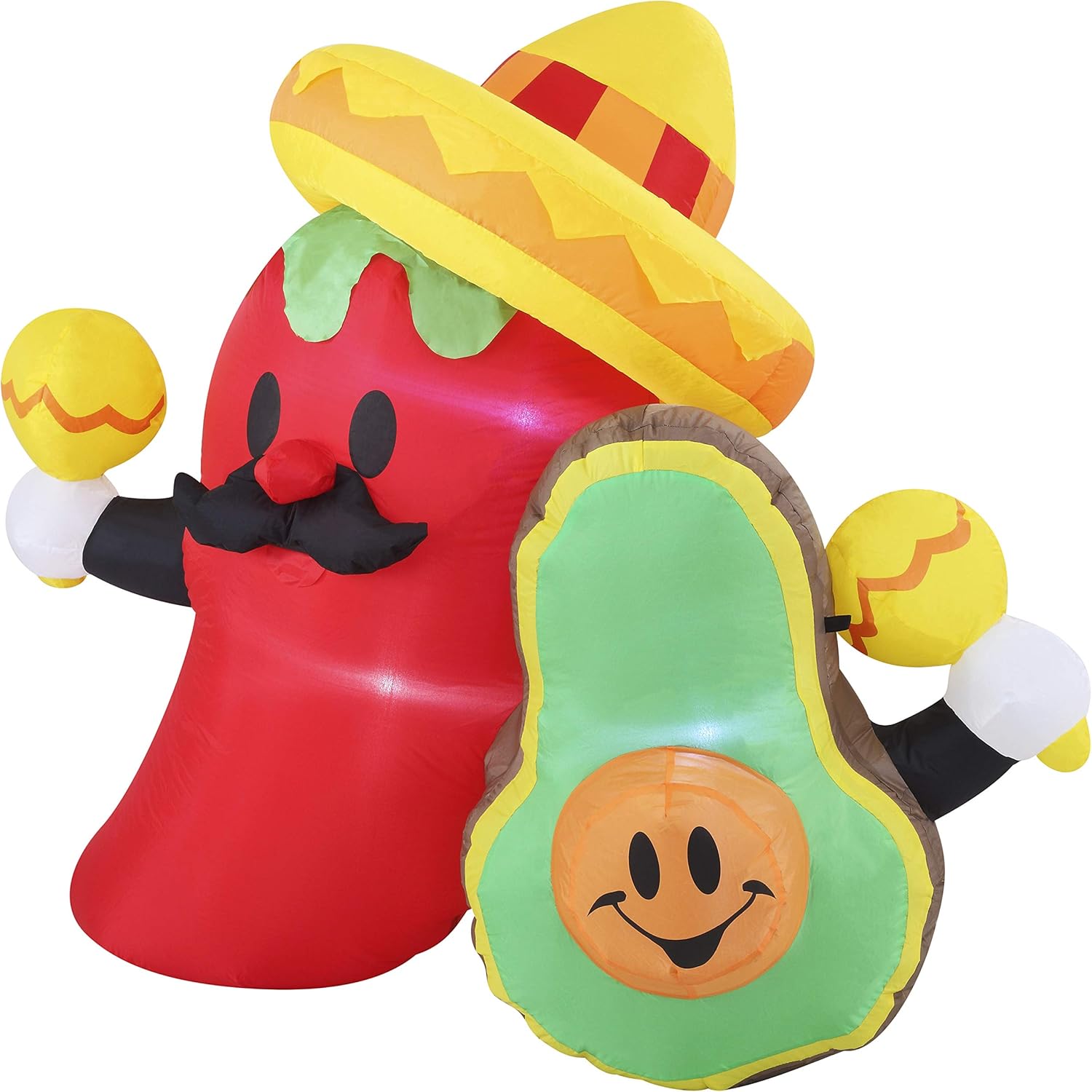 Inflatable Avocado Chili Decoration 6ft LED Party Yard a7