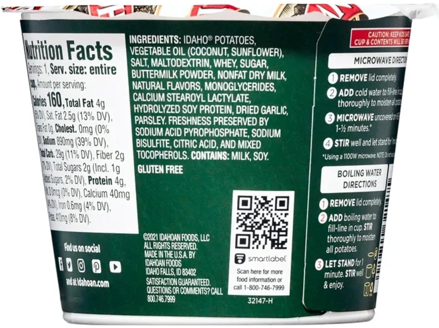 Mashed Potatoes Microwavable Bowls Variety Pack of 8 q7k