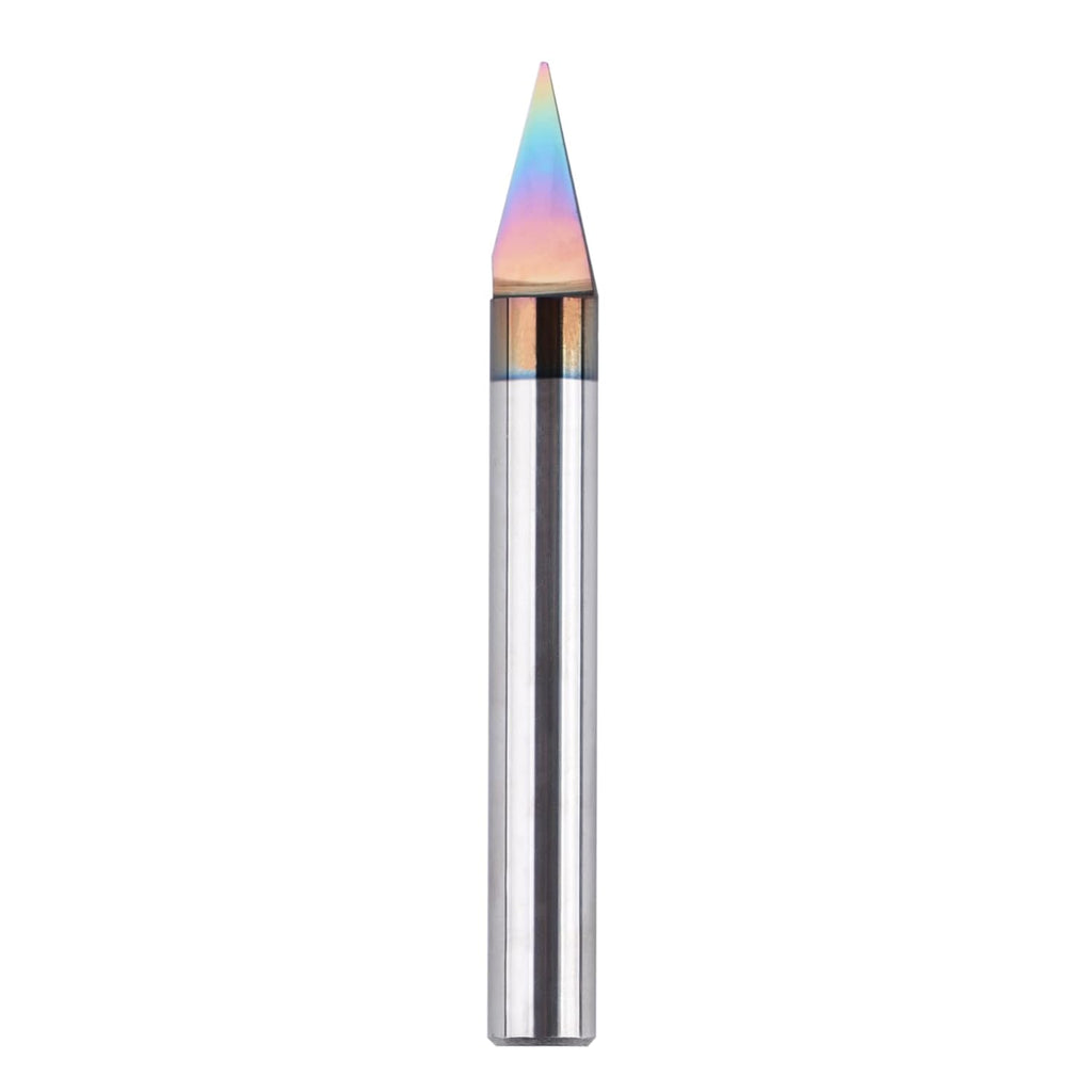 SpeTool Carbide V Groove Bit 30 Degree Engraving Bit 0.015" Tip with 1/4" Shank SPE-X Coated Extra Life