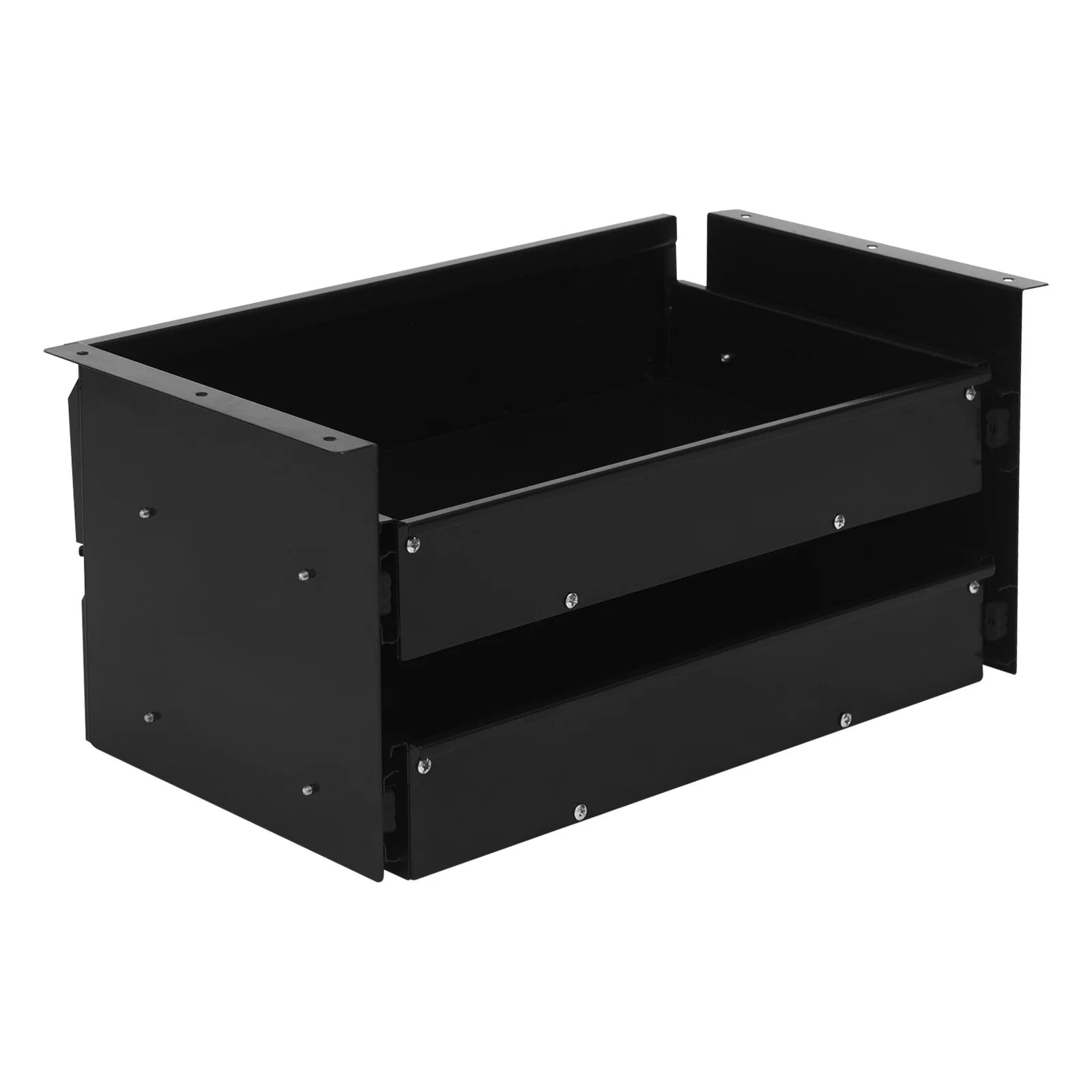 Under Desk Sliding Drawer Organizer, Black Steel Storage Tray a7