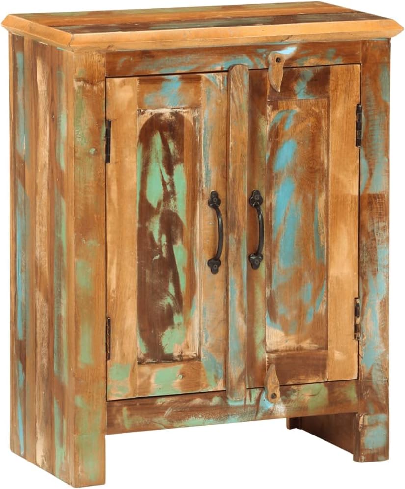 Sideboard with 2 Doors, Bedroom Dresser Bookcases Craft Cabinet Liquor Cabinet Suitable for Living Room Small Spaces Kitchens Entryway, 21.7"x11.8"x27.6" Solid Wood Reclaimed