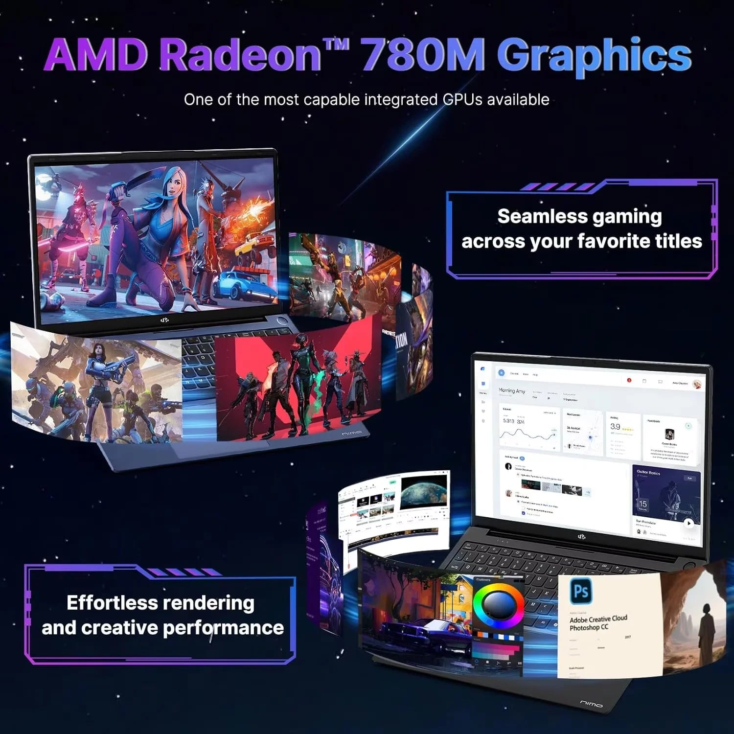 17.3" FHD Gaming Laptop, Ryzen 9, 16GB RAM, 1TB SSD, Backlit Keyboard k7