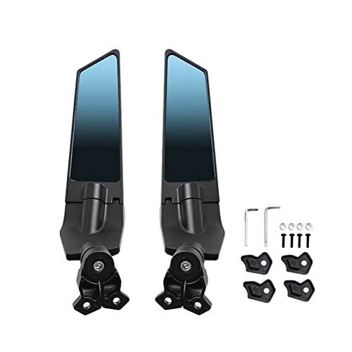 Motorcycle Adjustable Aluminum Rearview Mirror Anti-glare Lens k7p