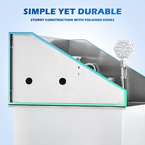 Stainless Steel Dog Washing Station for Small & Medium Dogs k7p