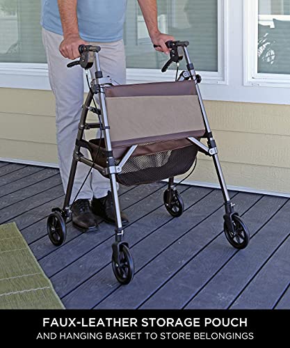 Foldable 4-Wheel Rollator with Seat for Seniors k7m