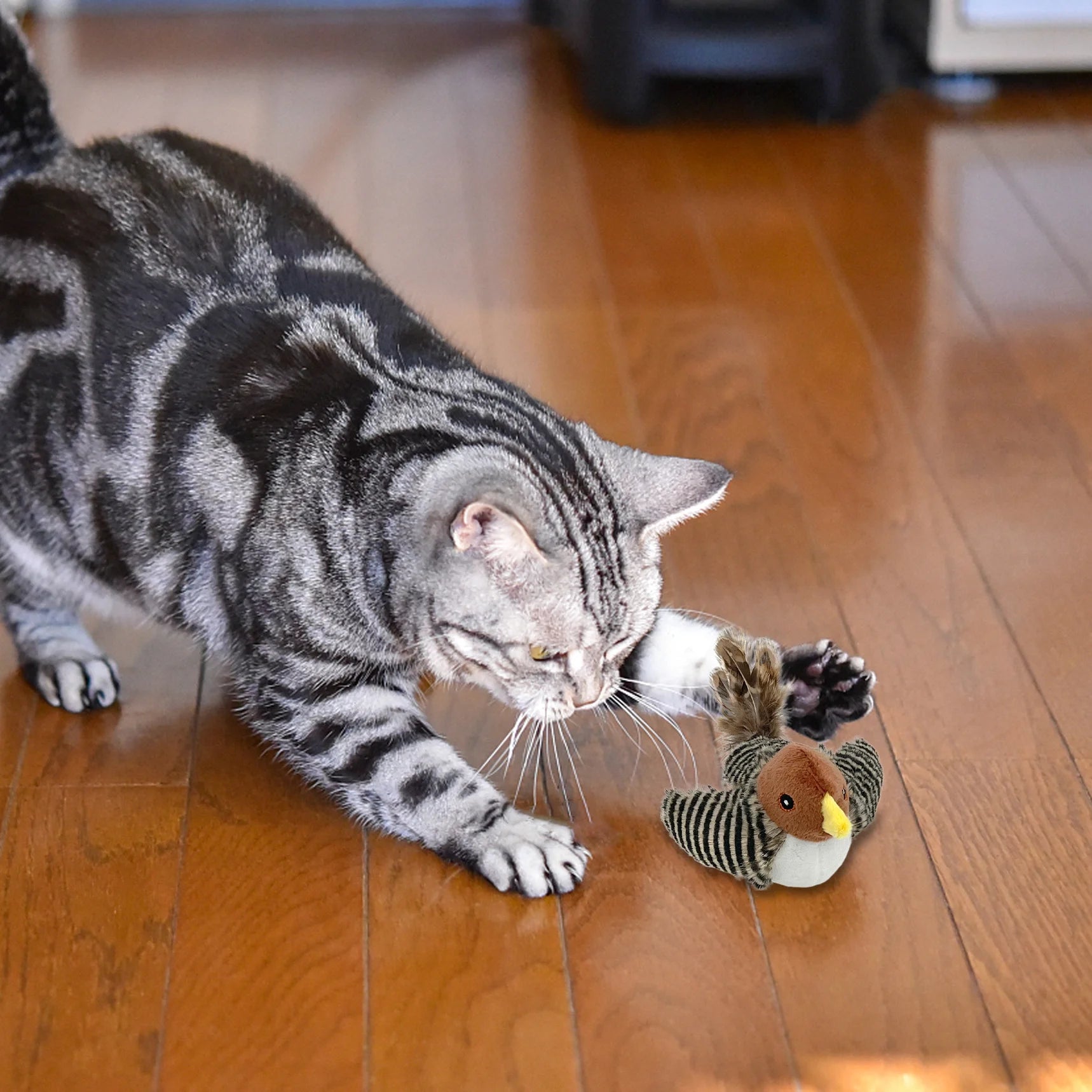 Interactive Cat Toy with Chirping Bird Sounds a7k