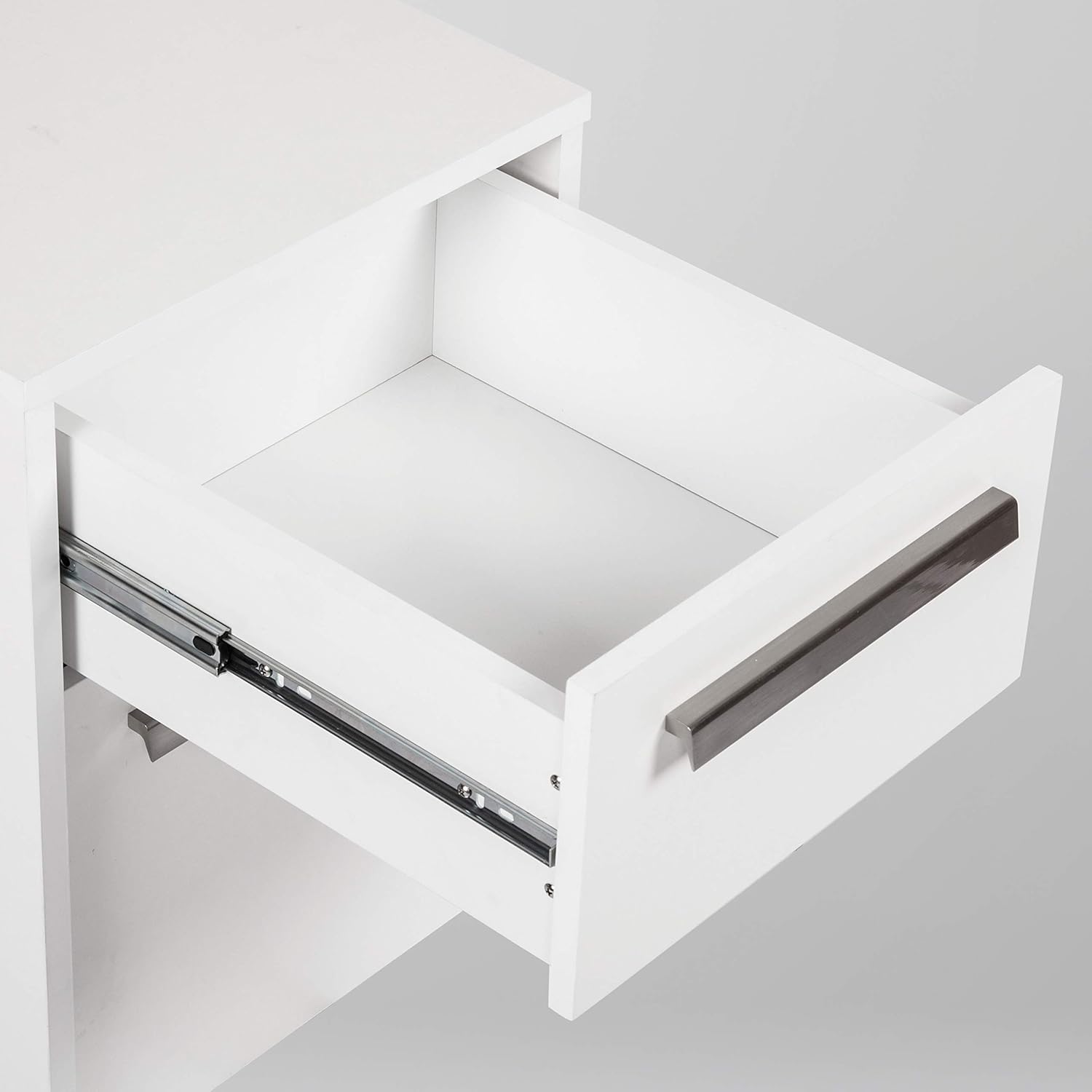 White Wood Grain 2-Drawer Mobile File Cabinet k7m