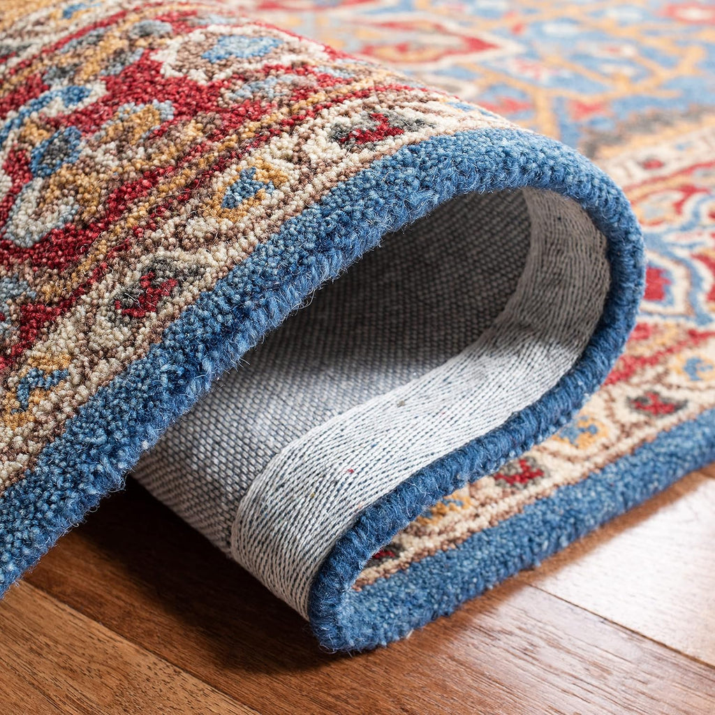 Traditional Wool Area Rug 8x10 Red Blue k7