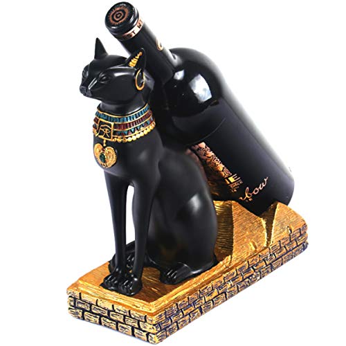 Fantasee Wine Rack Holder Ancient Egyptian Deity Sphinx Wine Bottle Stand Rack Premium Resin Material Novelty Gift for Kitchen Home Room Decoration (Resin - Sphinx)