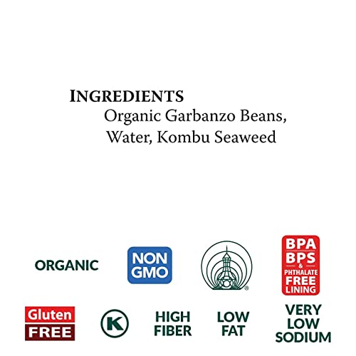 Organic Garbanzo Beans 15 oz No Salt Non-GMO Chickpeas k7