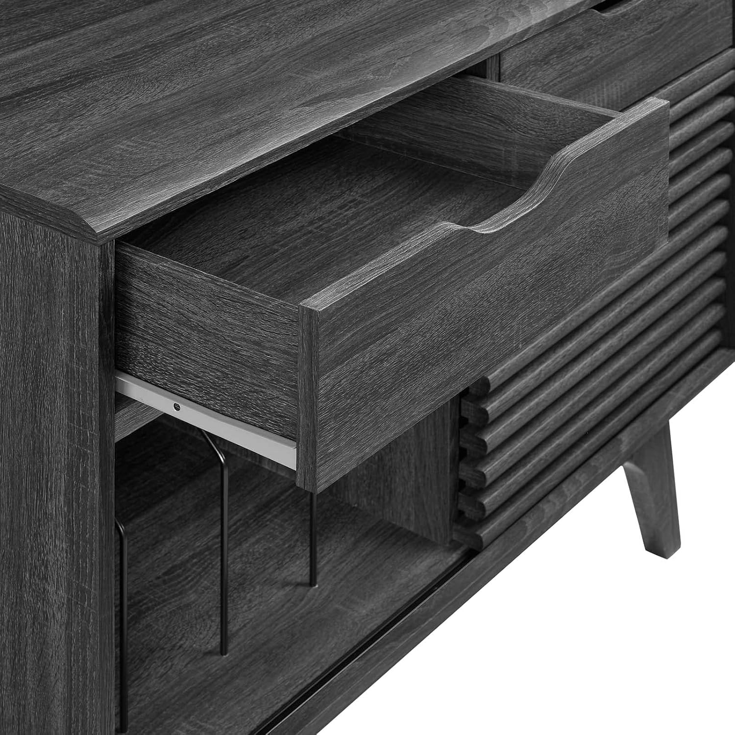 Vinyl Record Display Stand with Drawers a7k