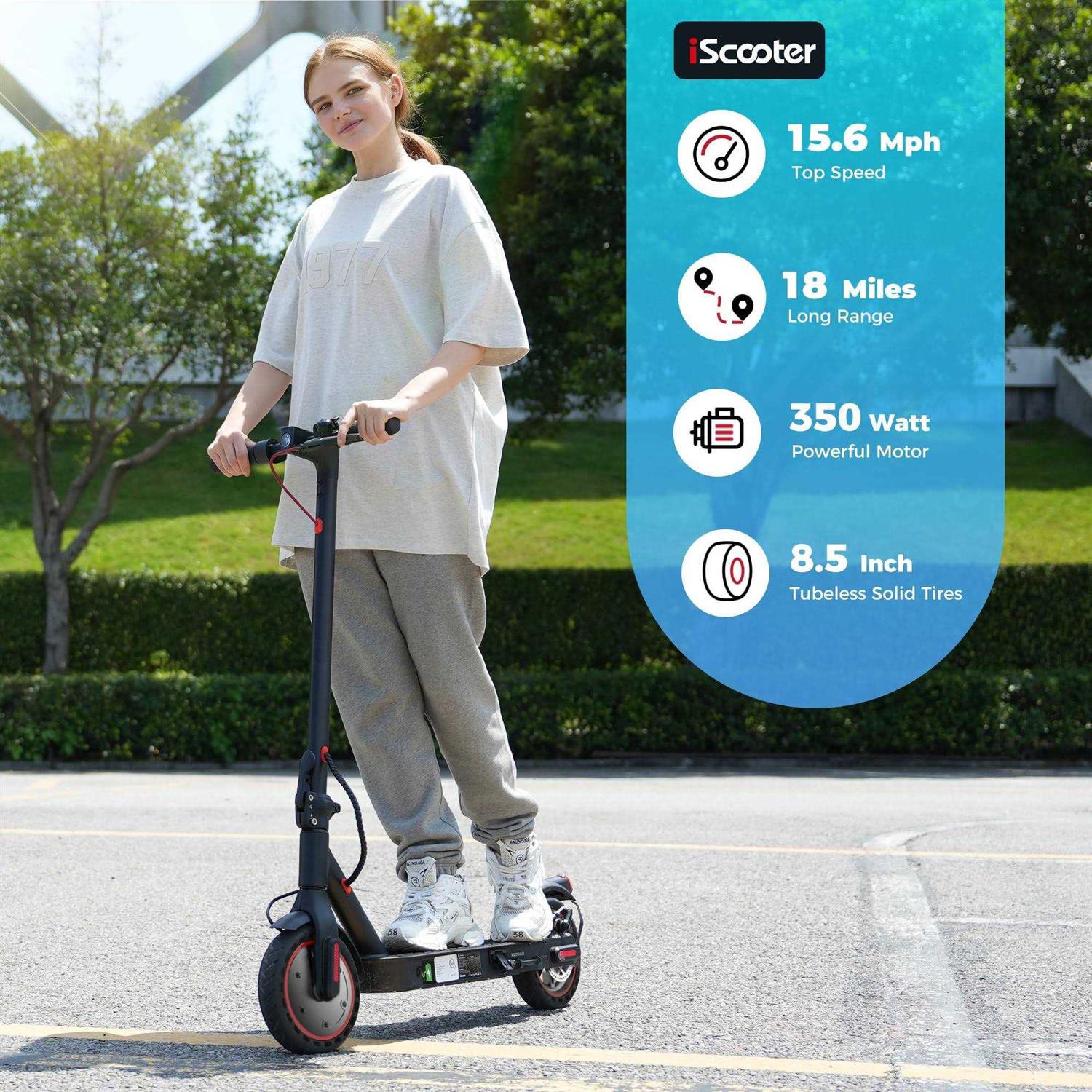 Electric Scooter 25 Miles Range 25 MPH Top Speed a7